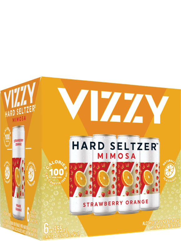 Vizzy Mimosa Hard Seltzer Strawberry Orange (6 Pk)